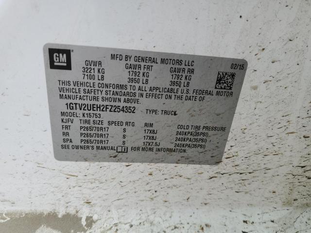 1GTV2UEH2FZ254352 GMC Sierra K1500 Sle