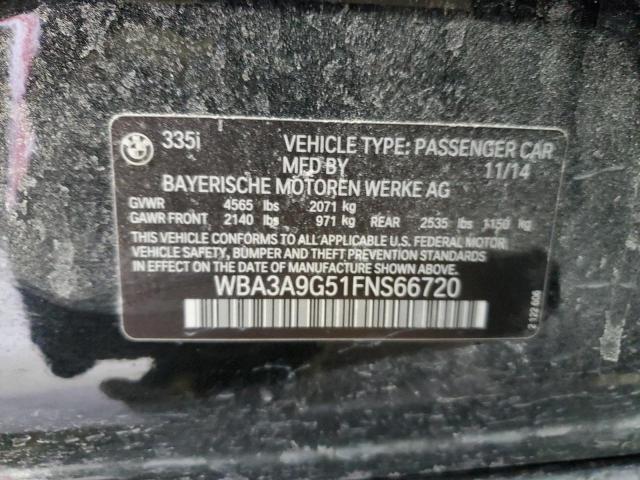 WBA3A9G51FNS66720 BMW 335 I