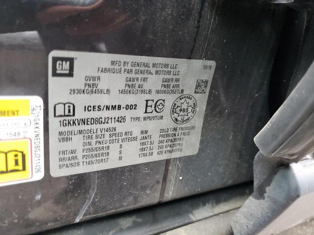 1GKKVNED8GJ211426 GMC ACADIA SLE