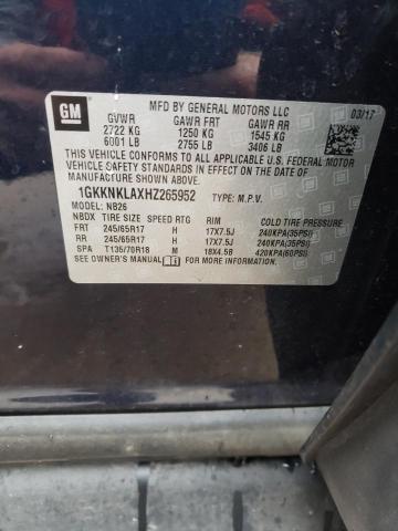1GKKNKLAXHZ265952 GMC ACADIA SLE