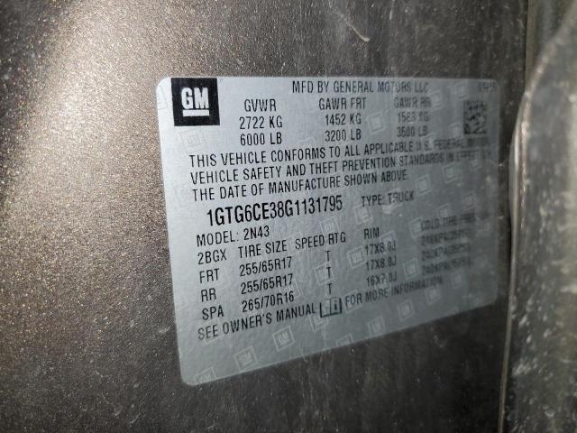 1GTG6CE38G1131795 GMC CANYON SLE