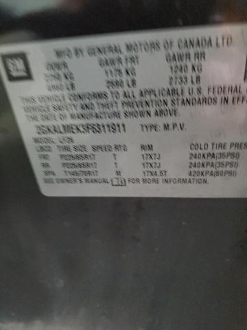 2GKALMEK3F6311911 GMC Terrain Sle