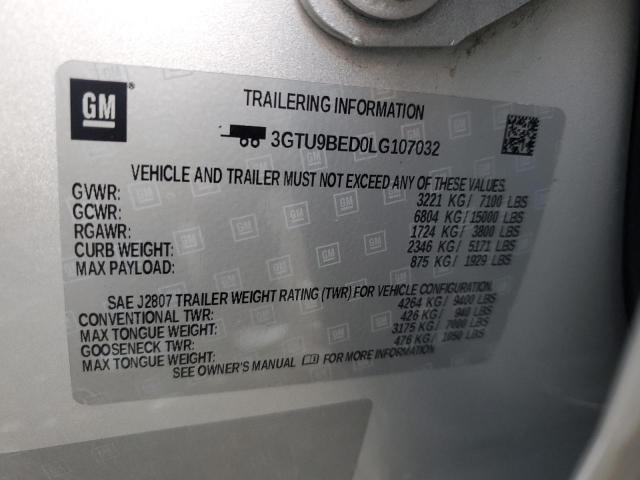 3GTU9BED0LG107032 GMC Sierra K1500 Sle
