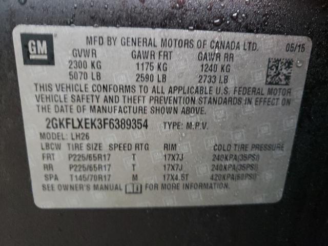 2GKFLXEK3F6389354 GMC Terrain Slt