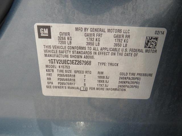 1GTV2UEC3EZ267968 GMC Sierra K1500 Sle