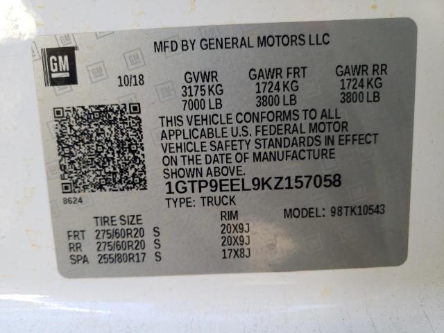 1GTP9EEL9KZ157058 GMC Sierra K1500 At4
