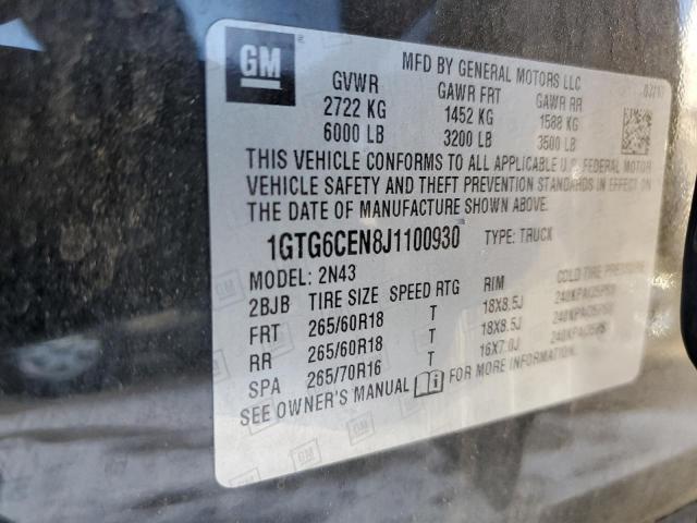 1GTG6CEN8J1100930 GMC CANYON SLE
