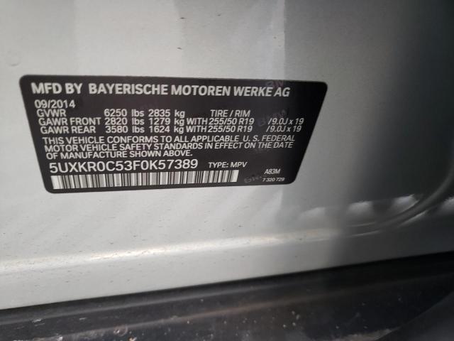 5UXKR0C53F0K57389 BMW X5 Xdrive35i