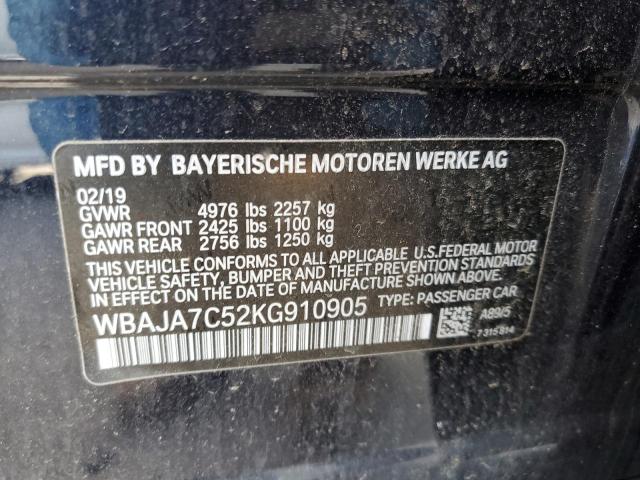 WBAJA7C52KG910905 BMW 530 XI