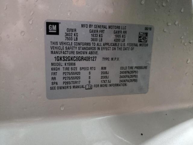 1GKS2GKC6GR408127 GMC Yukon Xl K1500 Slt