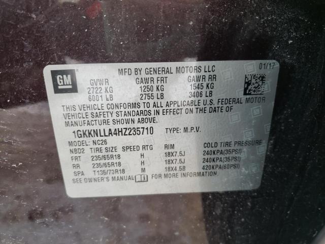 1GKKNLLA4HZ235710 GMC ACADIA SLE