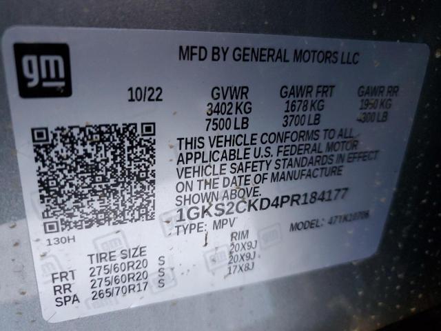 1GKS2CKD4PR184177 GMC Yukon At4