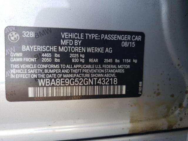 WBA8E9G52GNT43218 BMW 328 I Sulev