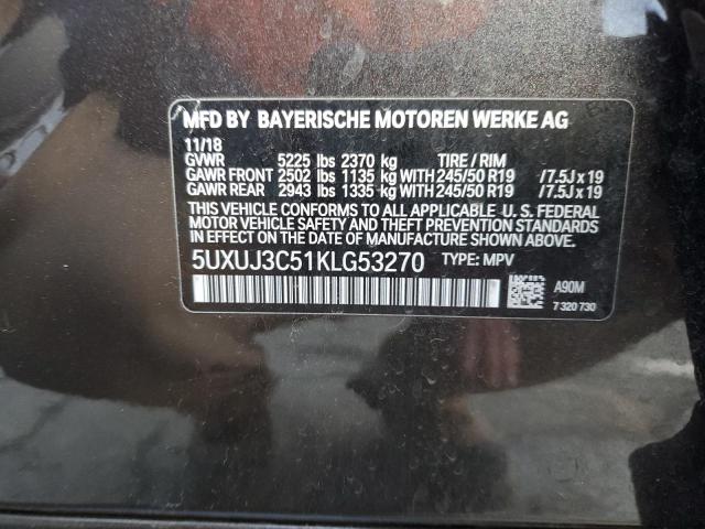 5UXUJ3C51KLG53270 BMW X4 Xdrive30i