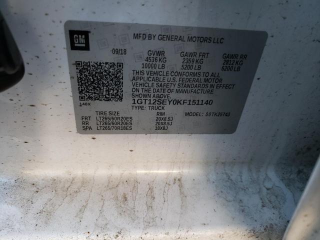 1GT12SEY0KF151140 GMC Sierra K2500 Denali