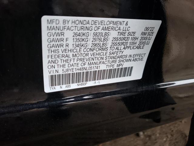 5J8YE1H48NL051741 Acura Mdx Technology