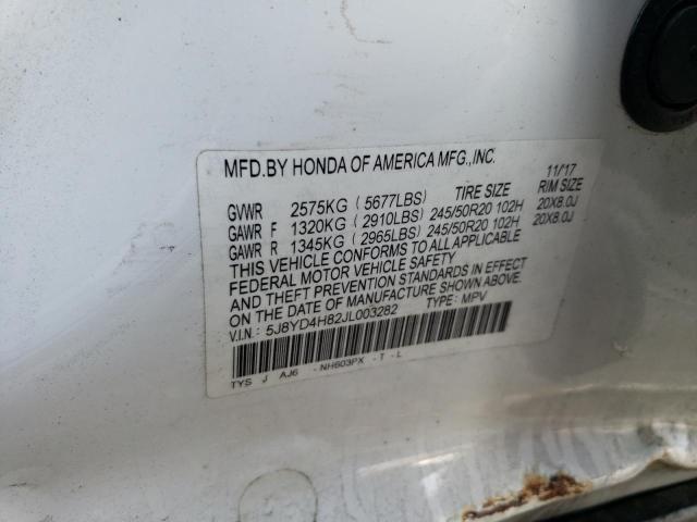 5J8YD4H82JL003282 Acura Mdx Advance