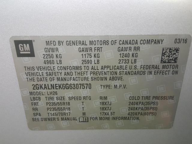2GKALNEK6G6307570 GMC Terrain Sle