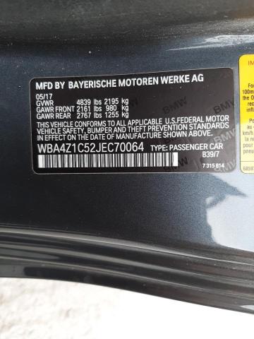 WBA4Z1C52JEC70064 BMW 430I