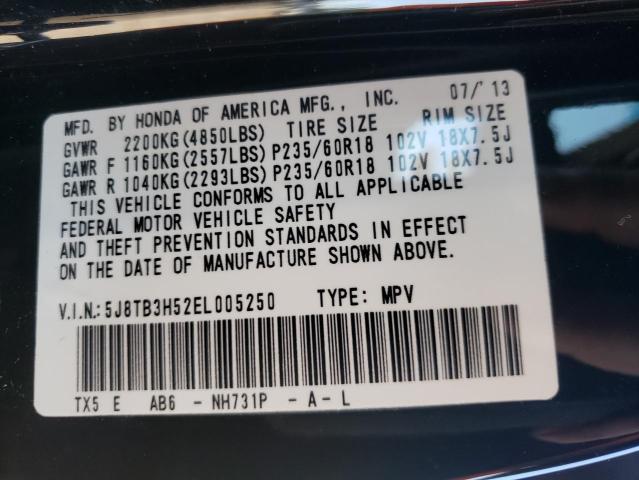 5J8TB3H52EL005250 Acura Rdx Technology