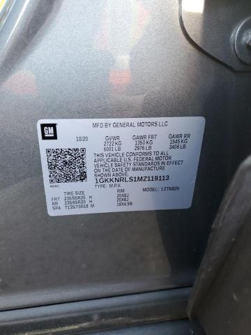 1GKKNRLS1MZ119113 GMC ACADIA SLE