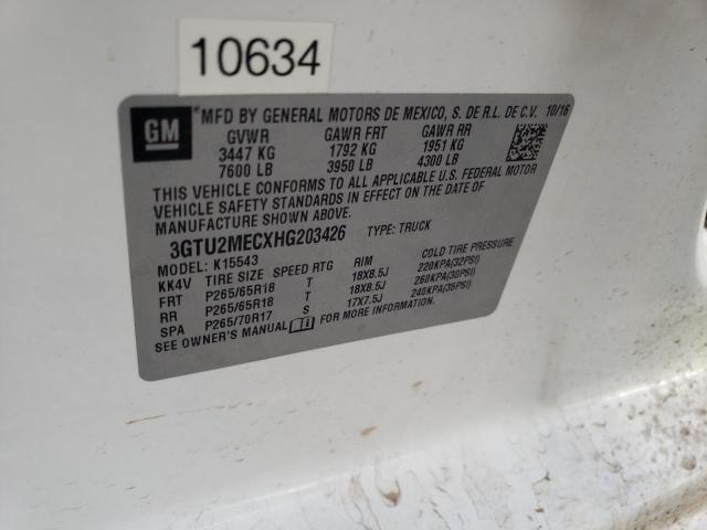 3GTU2MECXHG203426 GMC Sierra K1500 Sle