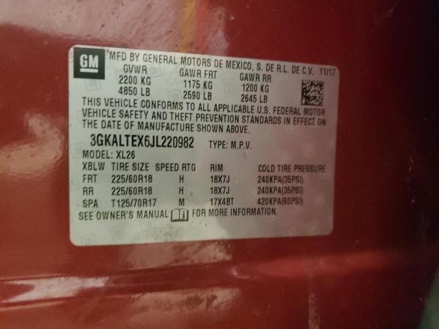 3GKALTEX6JL220982 GMC Terrain Sle