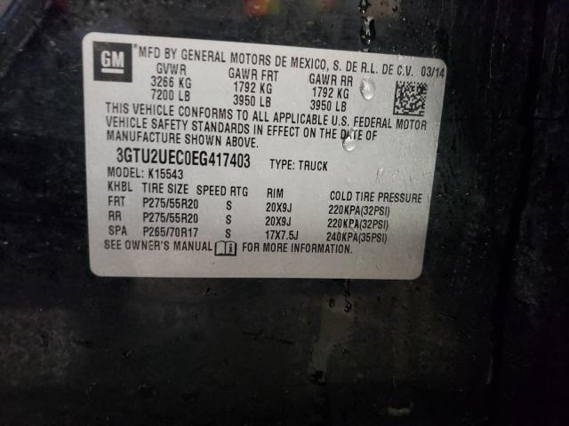 3GTU2UEC0EG417403 GMC Sierra K1500 Sle