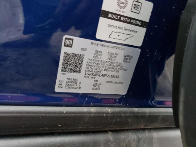1GKKNRL45PZ119119 GMC ACADIA SLE