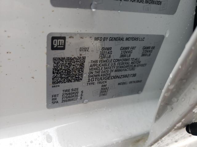 1GTUUGED0NZ592738 GMC Sierra K1500 Denali