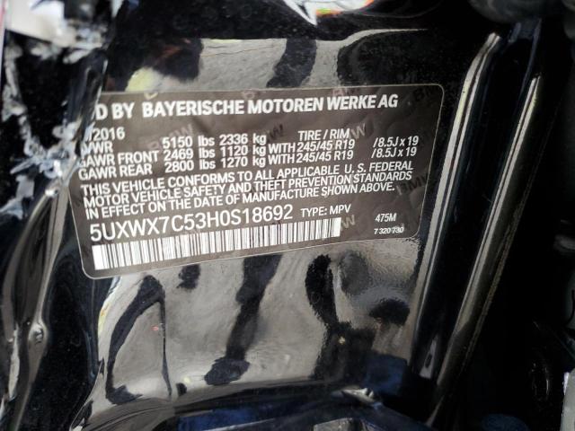 5UXWX7C53H0S18692 BMW X3 Xdrive35i