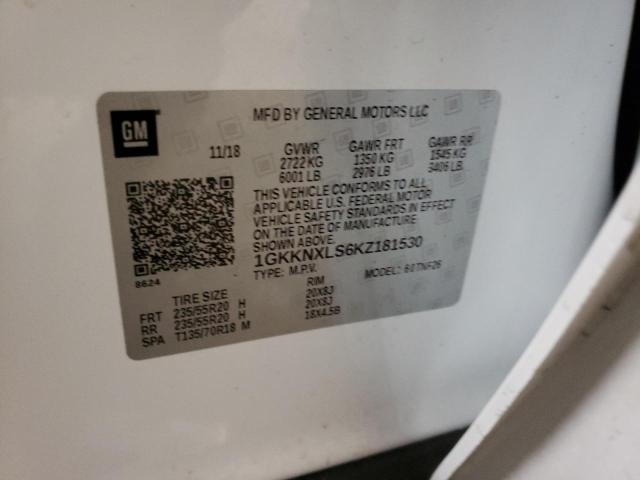 1GKKNXLS6KZ181530 GMC Acadia Denali