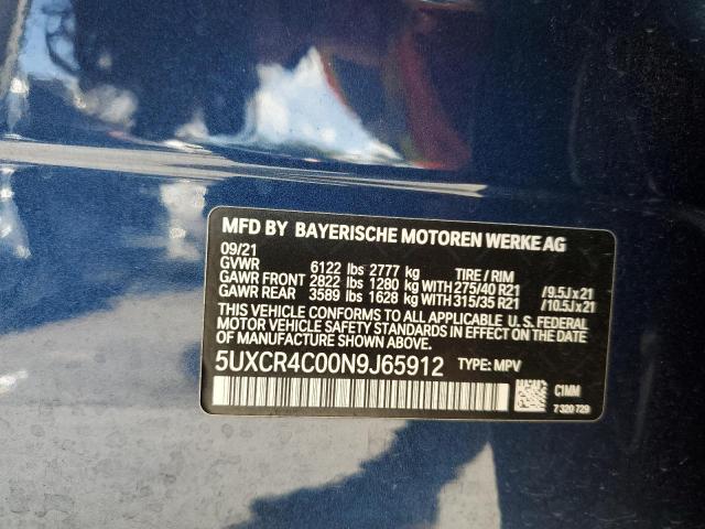 5UXCR4C00N9J65912 BMW X5 Sdrive 40i