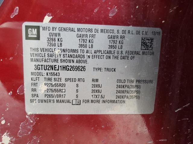 3GTU2NEJ1HG269626 GMC Sierra K1500 Slt
