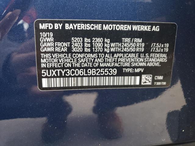 5UXTY3C06L9B25539 BMW X3 Sdrive30i