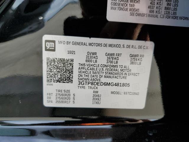 3GTP8DED6MG481805 GMC Sierra C1500 Slt