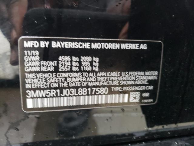 3MW5R1J03L8B17580 BMW 330I