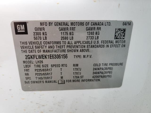 2GKFLWEK1E6306156 GMC Terrain Sle