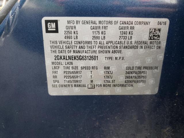 2GKALNEK5G6312601 GMC Terrain Sle
