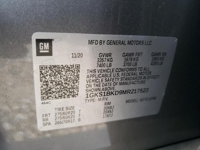 1GKS1BKD9MR217523 GMC YUKON SLT