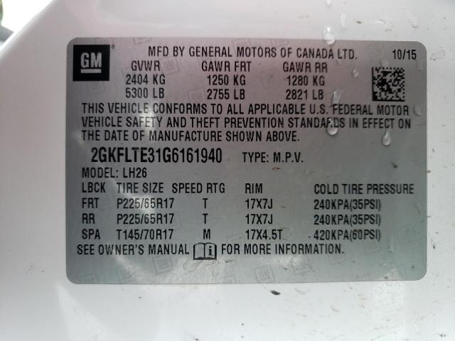 2GKFLTE31G6161940 GMC Terrain Sle