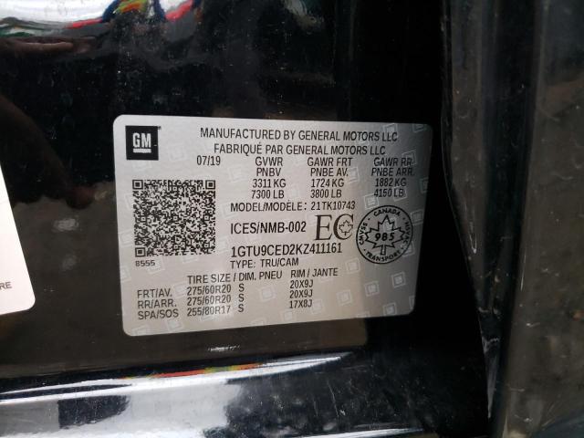 1GTU9CED2KZ411161 GMC Sierra K1500 Elevation