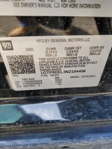 1GTP9EEL3NZ104456 GMC Sierra Limited K1500 At4