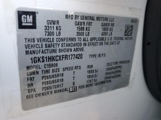 1GKS1HKCXFR177420 GMC Yukon Xl C1500 Slt