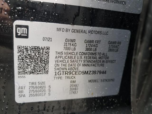 1GTR9CED5MZ397944 GMC Sierra K1500 Elevation