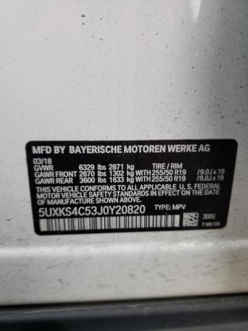 5UXKS4C53J0Y20820 BMW X5 Xdrive35d