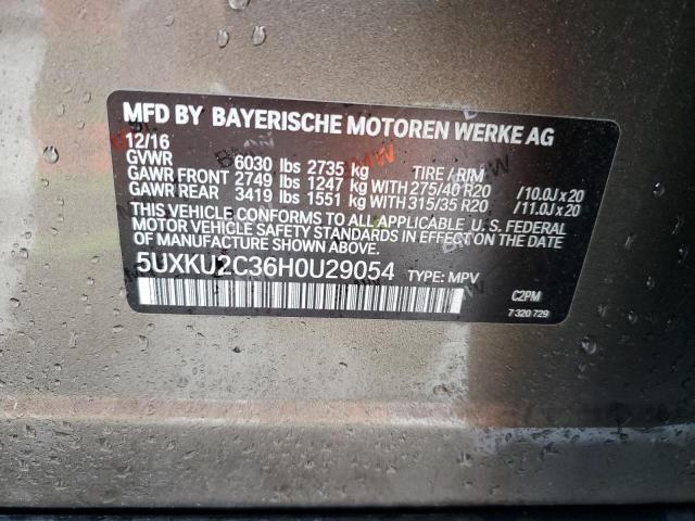 5UXKU2C36H0U29054 BMW X6 Xdrive35i