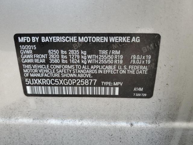 5UXKR0C5XG0P25877 BMW X5 Xdrive35i