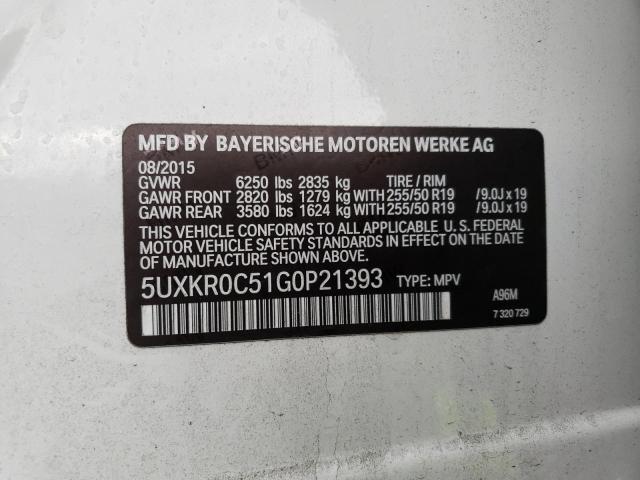 5UXKR0C51G0P21393 BMW X5 Xdrive35i