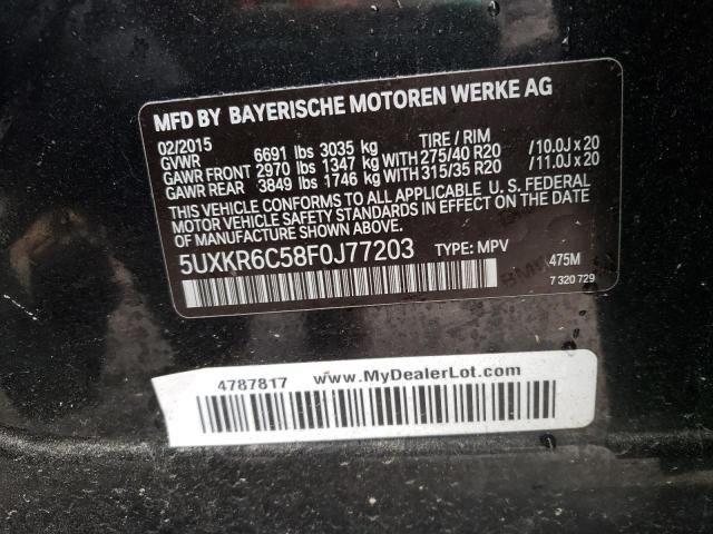 5UXKR6C58F0J77203 BMW X5 Xdrive50i